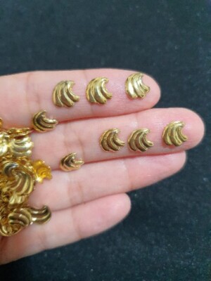 lot of 50 gold plated pieces of jewelry findings diy no hole