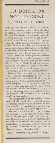 To Drink or Not To Drink by Charles Durfee, Alcoholics Anonymous related HC w/dj - Picture 11 of 12