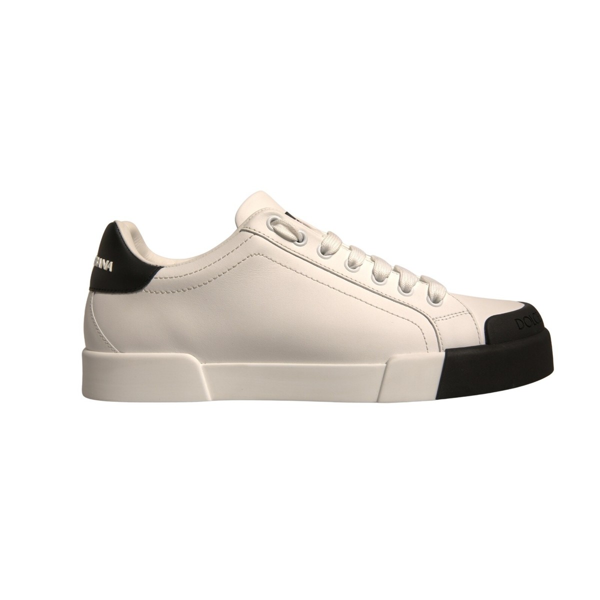 Dolce & Gabbana 'Portofino Light' White Sneakers ロゴ レザー DOLCE & GABBANA Shoes White Leather Logo Portofino Sneakers