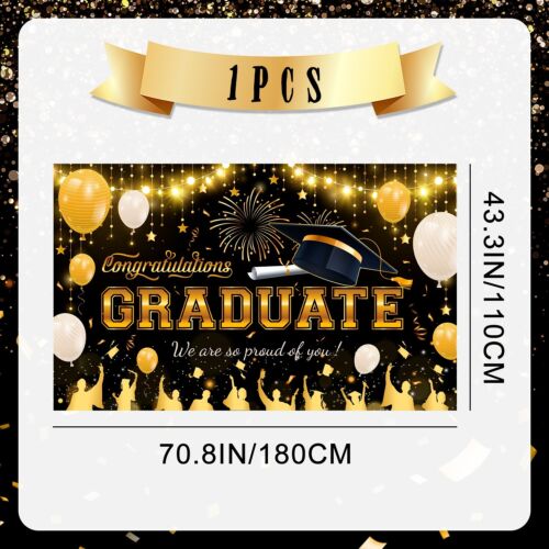 Graduation party decoration Graduation Background Grad party supplies Backdrop - Picture 2 of 10
