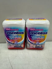 (2) Mentos Vitamins Cool Fruity Mix Hard Mints 150 Pieces Each