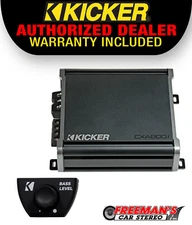 Kicker 46CXA8001 Class D Mono Amp 1600W Peak Power Sub Amplifier + Bass Knob