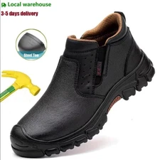 Men’s Work Boots Composite Toe Safety Shoes Lightweight Industrial Sneakers