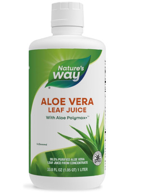 Nature's Way Aloe Vera Juice, 99.5% Purified, Aloe Polymax+, 33.8 Fl. Oz