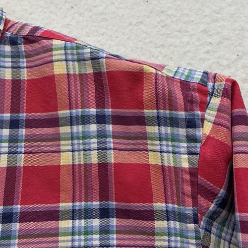 Ralph Lauren Button Up Shirt Mens Medium Classic Fit Pink Blue Plaid Preppy - Picture 6 of 13