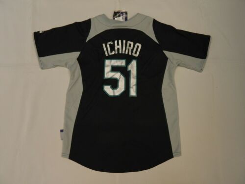 Authentic Ichiro Suzuki Seattle Mariners YOUTH Cool Base Warm Up Jersey Small