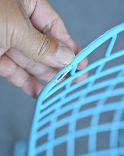 vintage Kids Size Knoll Bertoia Small Wire Chair Color: Blue - Picture 9 of 14