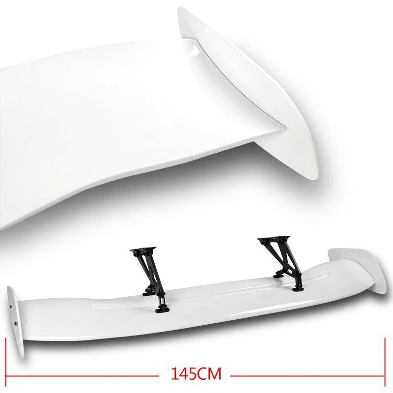 УНИВЕРСАЛЬНЫЙ 57 «GT КРЫЛО ДРАКОН-2 СТИЛЬ ОКРАШЕННЫЙ БЕЛЫЙ БАГАЖНИК РЕГУЛИРУЕМЫЙ СПОЙЛЕР КРЫЛО - Изображение 4 из 4