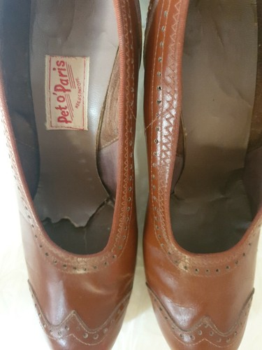 Vintage 1940s Pet o'Paris Rita Leather Babydoll Pump - Picture 6 of 7