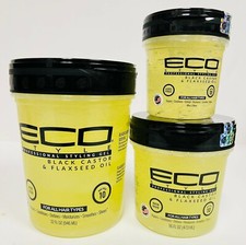 Eco Styler Black Castor  Flaxseed Oil Styling Hair Gel Max Hold 32/16/8fl oz