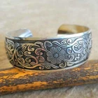 925 Sterling Silver Vintage Style Tibetan Tibet Bracelet Bangle One Size Fit All