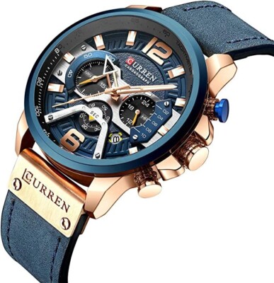 CURREN 8329 Quartz Men's Watch Leather Band Water Resistant | eBay