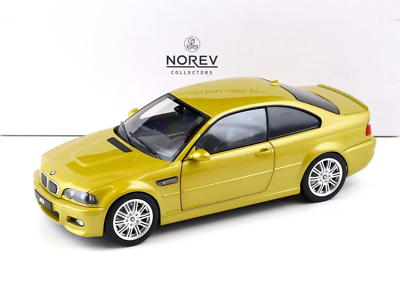 絶版AUTOart BMW M3 イエロー 1/18 1/18 BMW M3 (E46) 2000 Yellow Metallic LHD Diecast Model Car by