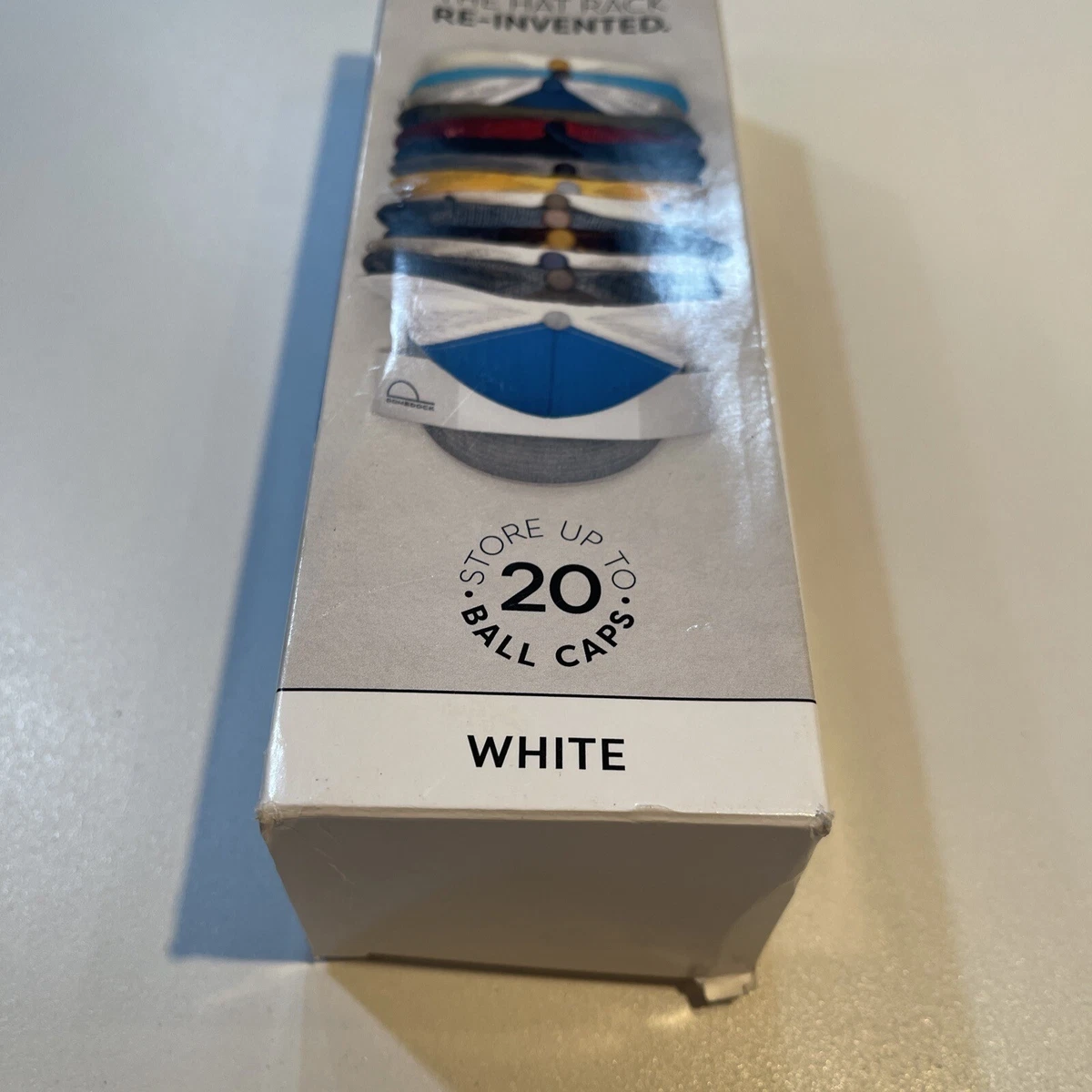 Dome Dock Hat Rack Organizer 20 Hat Capacity White Hardware