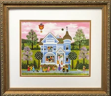 Jane Wooster Scott "Bears! Bears! Bears!"  CUSTOM FRAMED Art Teddy Bear