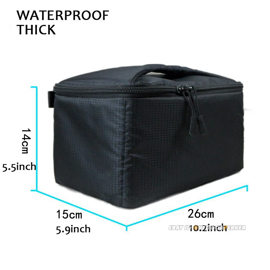Small Waterproof DSLR Camera Bag Insert Case Partition For Canon Nikon Sony Lens - Изображение 2 из 4