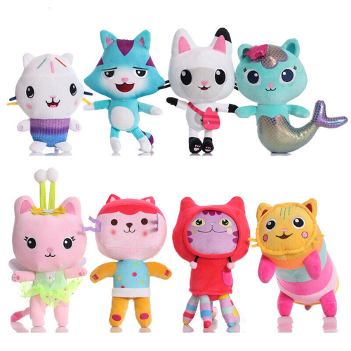 Gabby's Dollhouse Pandy MerCat Cakey CatRat DJ Catnip Plush Doll Toy Kids Gifts - Picture 10 of 30