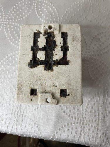 ANTIQUE WESTERN ELECTRIC Porcelain Telephone LIGHTNING ARRESTER 98-A c. 1940s - Picture 10 of 11