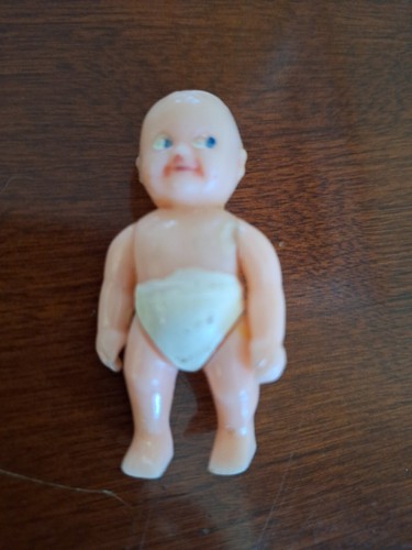 Renwal 50er Jahre Nr.8 Puppenhaus Babypuppe Gelenk bewegliche Arme Beine Vintage 2,25 Zoll