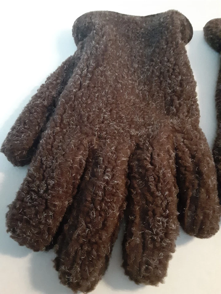 J Crew 手套男式 XL 码棕色 Shepra 聚酯衬里舒适 RN#77388 — 第 3/4 张图片
