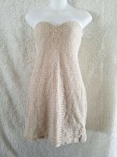 Sparkle & Fade UrbaN Outfitters M Strapless Mini Ivory Lace Romanic Boho Chic