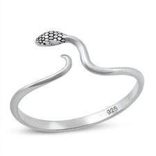 Sterling Silver Wrap Around Open Snake Ring