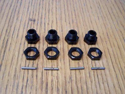Arrma TLR 6S Typhon Buggy Black Aluminum Wheel Hexes 17mm Nut Pin Hex BLX Mojave