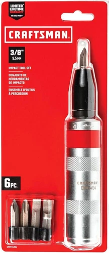 New CRAFTSMAN Hand Impact Driver 3/8-Inch Tool Set (CMMT14104) (CMMT 14104)