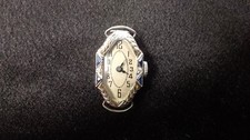 ANTIQUE 1920's ABRA 18K WHITE Gold LADY'S MANUAL WATCH Y.W.C.A. President
