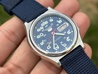 Vintage Rare 📌 Seiko5 7009  Dial Thai Numbers blue face Mod