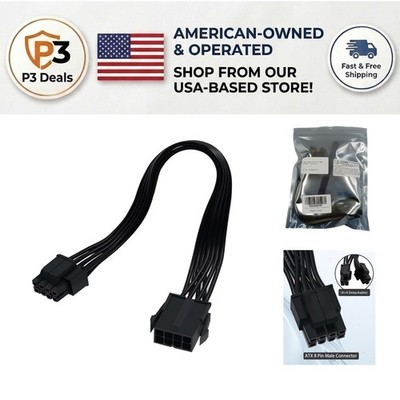 9.5-Inch CPU 8 Pin Extension Cable - 2 Pack Tangle-Free for Optimal Power Supply