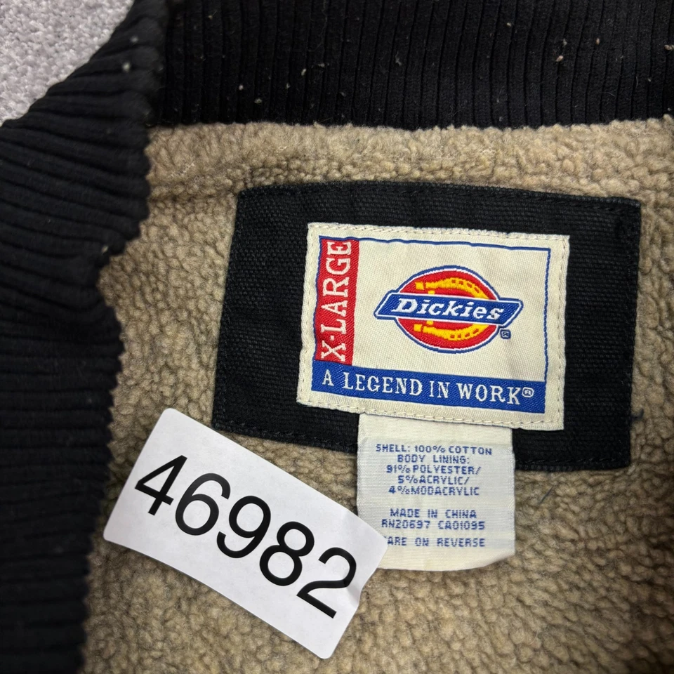 Jaqueta Dickies Adulto X Grande Preta Lona Trabalho Colete Forrado de Lã Masculina - Imagem 4 de 4