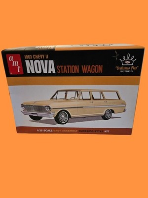 AMT 63 Chevy II Nova Station Wagon Model Kit - Craftsman Plus Series 1:25 Scale