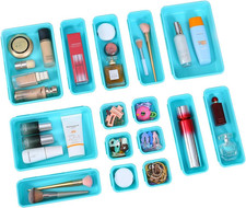 15 PCS Interlocking Desk Drawer Organizer Separator for Office,Bathroom,Kitchen,