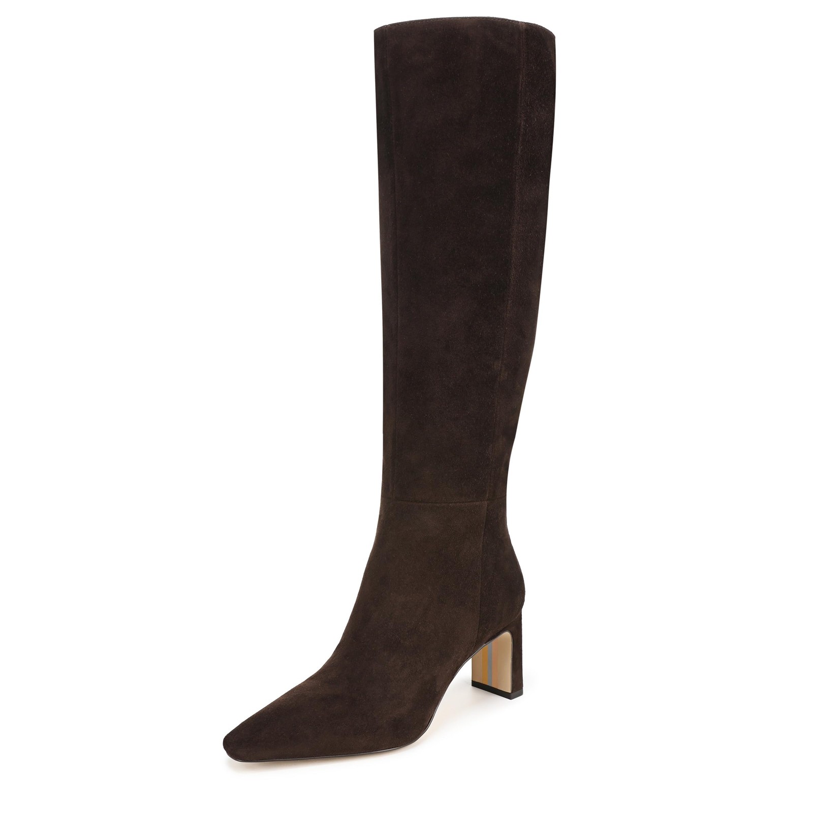 Sam Edelman Women's Sylvia Knee High Boot Chocolate Brown Extra Wide Calf