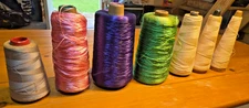 Vintage Thread Spools Malina Retco - Purple Green Pink White