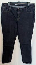 Old Navy Women  s Mid Rise Dark Wash Blue Denim Jeans, 5-Pocket Size 20