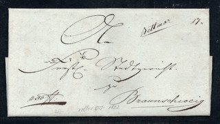 Braunschweig Vorphilatelie Brief Bettmar 13.4.1822