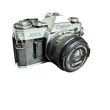 Canon AE-1 35mm SLR Film Camera Silver Black Untested As Is For Parts or Repair