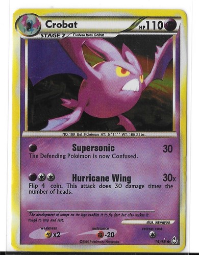 2010 Pokemon Crobat Unleashed Reverse Holo Ultra Rare  14/95
