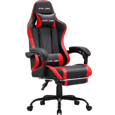 GTRACING GTW-200-RED Height Adjustable Office Swivel Reclining