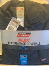 New Dickies Men's Flex Performance Coverall Temp Control Navy Size M Reg