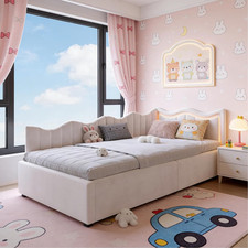 Divano Letto Singolo 90X200 Con Luce LED, Poltrona Letto Singola Con Contenitore