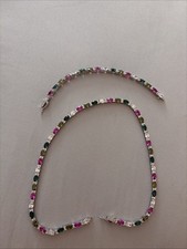 18-Inch Colorful Diamond Necklace and 7-Inch Colorful Diamond Bracelet ShopGLD