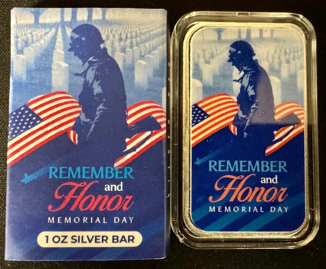 Ebay Live 25.19  2025 Memorial Day Special Remember and Honor 1 oz Silver Bar