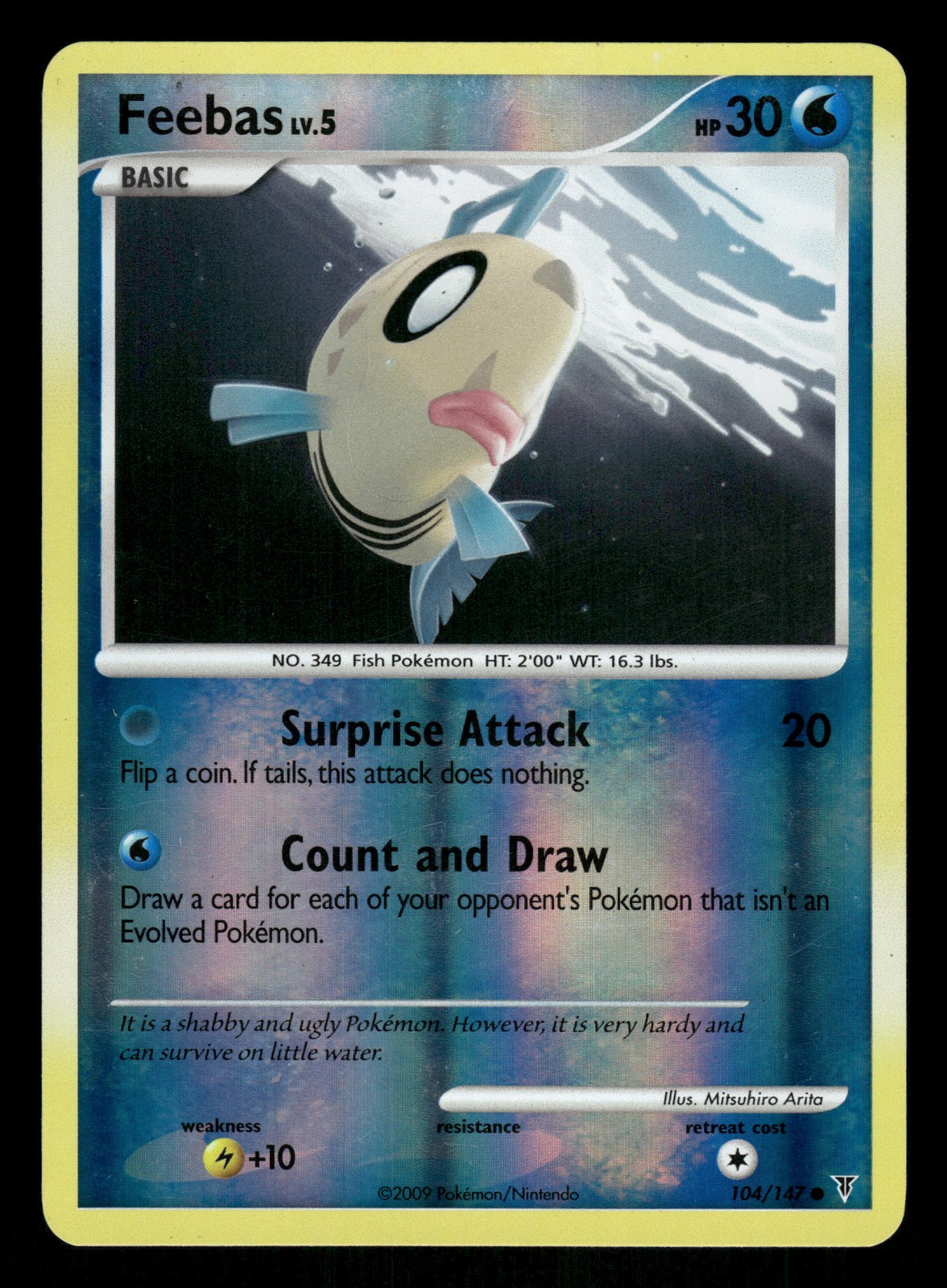 Pokemon Feebas Common Supreme Victors 104 LP Reverse Holo