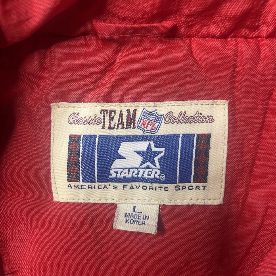 Vintage Atlanta Falcons Starter NFL Hooded Jacket Black Large - Image 4 of 4