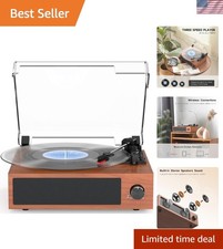 Vintage Record Player with Built-in Stereo Speakers Turntable Vinyls Records ...
