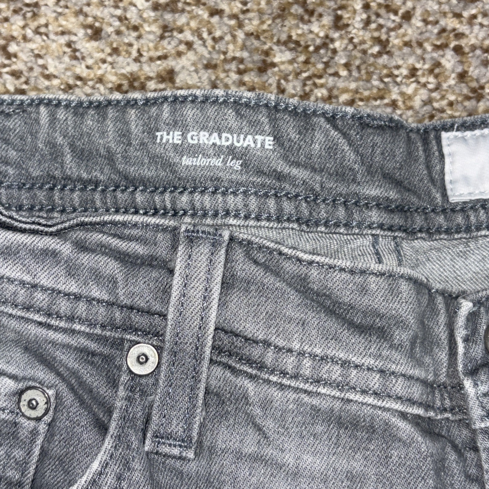 AG Jeans The Graduate Tailored Leg Pants Men 36 Gray Stretch Fits 35 X 33.5 - View 4