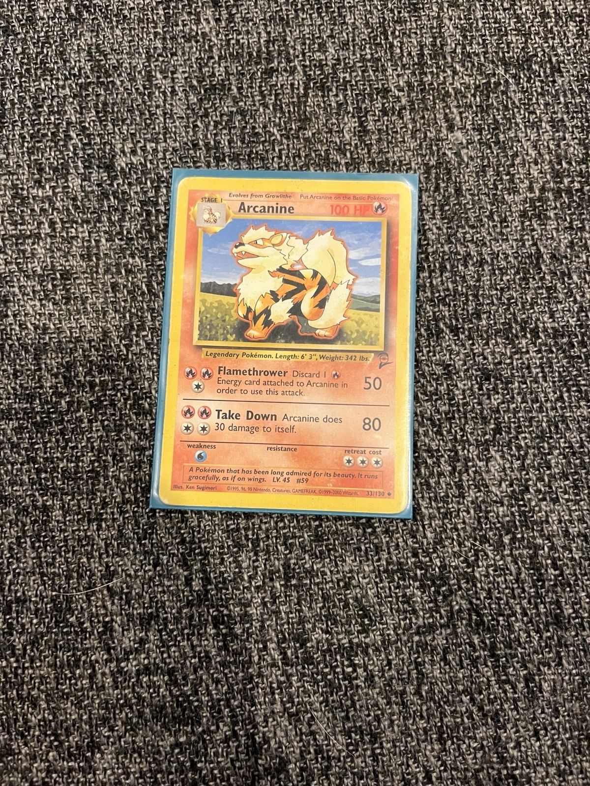 Pokemon TCG Arcanine Base Set 2 Uncommon Card 33/130 LP